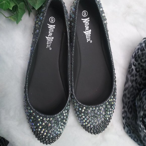 All-Over Rhinestone Studded Flats - Picture 9 of 9
